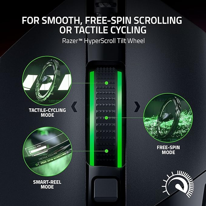 Razer Basilisk V3 Customizable RGB Wired Ergonomic Gaming Mouse, Black | Fastest Gaming Mouse Switch, Chroma RGB Lighting, 26K DPI Optical Sensor, 11 Programmable Buttons, HyperScroll Tilt Wheel - Image 3