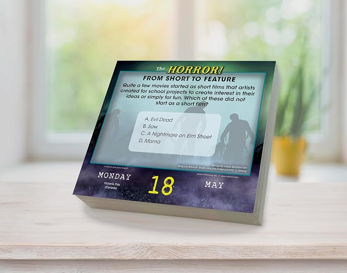 The Horror! 2026 Daily Desk Calendar: Boxed Page-a-Day Scary Movie & Trivia Calendar with Day-to-Day Frightening Facts for Horror Fans & Fright Fanatics - Image 4
