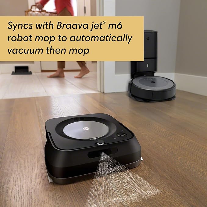 iRobot Braava Jet m6 6113 Ultimate Robot Mop - Wi-Fi Connected, Precision Jet Spray, Smart Mapping, Compatible with Alexa, Ideal for Multiple Rooms, Recharges and Resumes, Graphite - Image 9