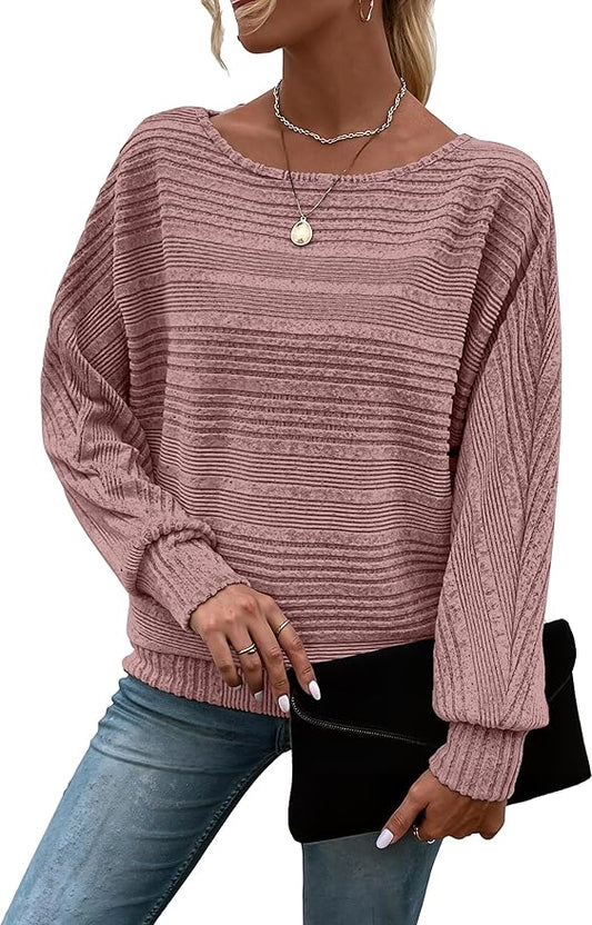 Womens Long Sleeve Shirts Crewneck Tunic Tops Pullover Sweaters Business Casual Blouses Fall Fashion 2026 by EffortlessChicRichinStory