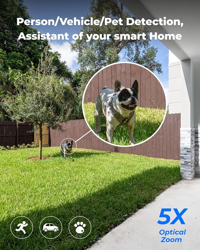 REOLINK PoE Security Camera RLC-811A 5X Optical Zoom, 4K Color Night Vision | 123° FoV, Outdoor Wired IP, Human/Vehicle/Animal Smart Detection, 2 Way Talk, Supports up to 512GB microSD Card - Image 3