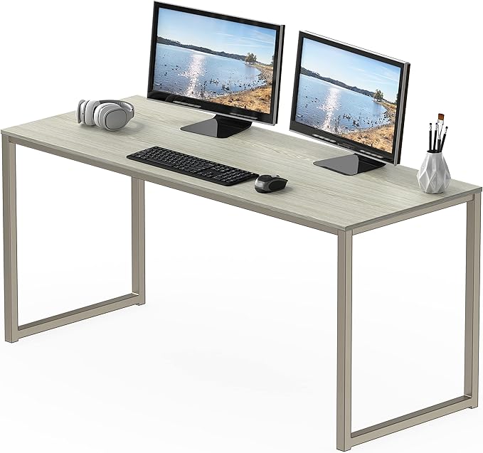 SHW Mission 55-Inch Home Office Computer Desk, Maple by SHW