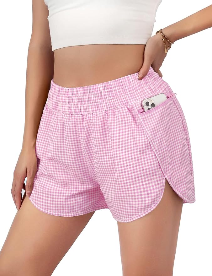 Blooming Jelly Women's Quick-Dry Running Shorts Workout Sport Layer Active Shorts with Pockets 1.75" by Bloomingjelly