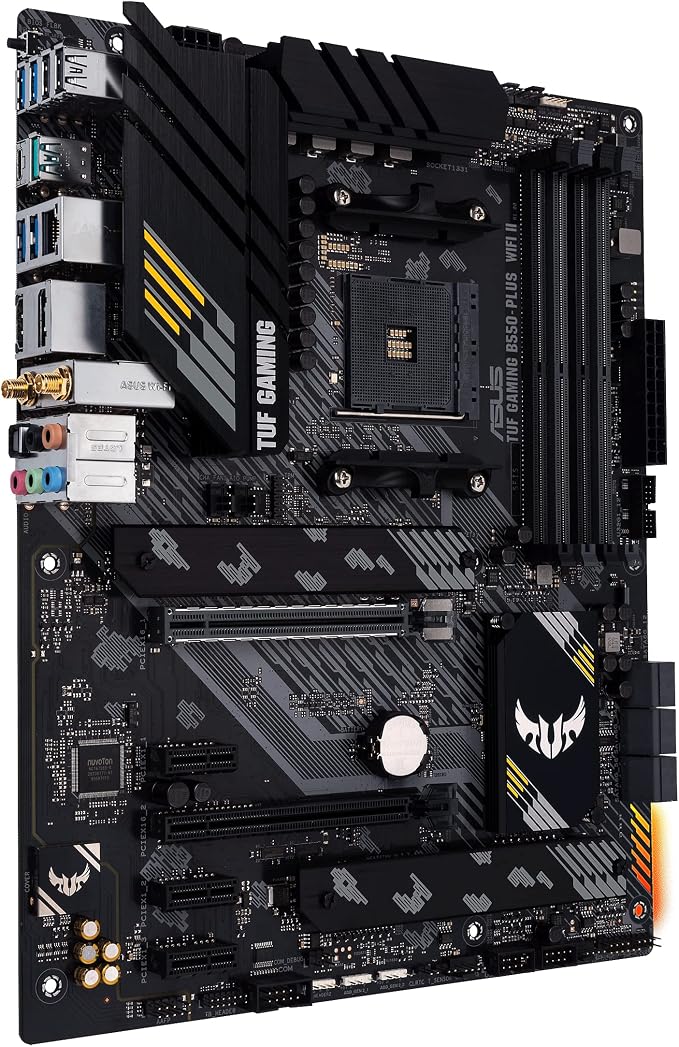 ASUS TUF Gaming B550-PLUS WiFi II AMD AM4 (3rd Gen Ryzen™) ATX Gaming Motherboard (PCIe 4.0, WiFi 6, 2.5Gb LAN, BIOS Flashback, USB 3.2 Gen 2, Addressable Gen 2 RGB Header and Aura Sync) - Image 8