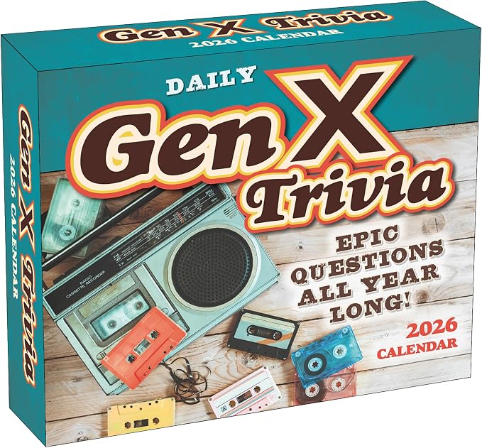 Daily Gen X Trivia 2026 Desk Calendar: Boxed Page-a-Day Nostalgia Quiz Calendar with Day-to-Day Pop Culture, Music, Movies & Throwback Challenges by SellersPublishingInc