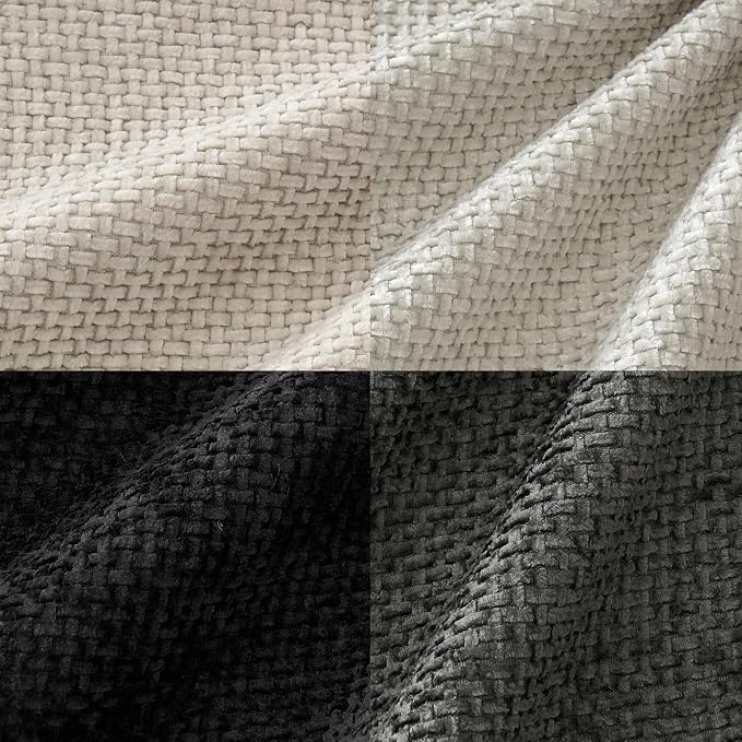 MIULEE Pack of 4 Halloween Couch Throw Pillow Covers 16x16 Inch Neutral Cream/Grey Soft Decorative Chenille Pillow Covers Farmhouse Accent Cushion Covers for Boho Home Decor Sofa Bedroom Living Room - Image 2