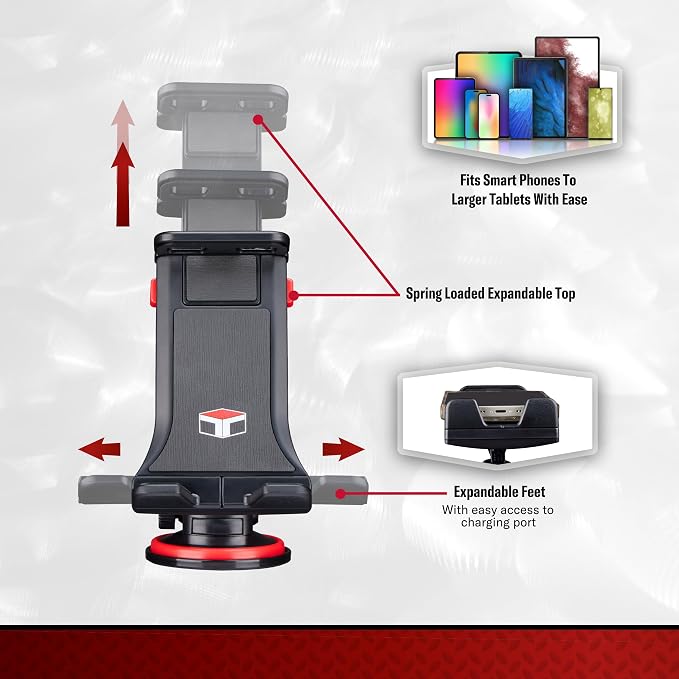 Tuff Tech Super Stick Windshield and Dash Mount Phone Holder, Universal Car Phone Holder - Image 4