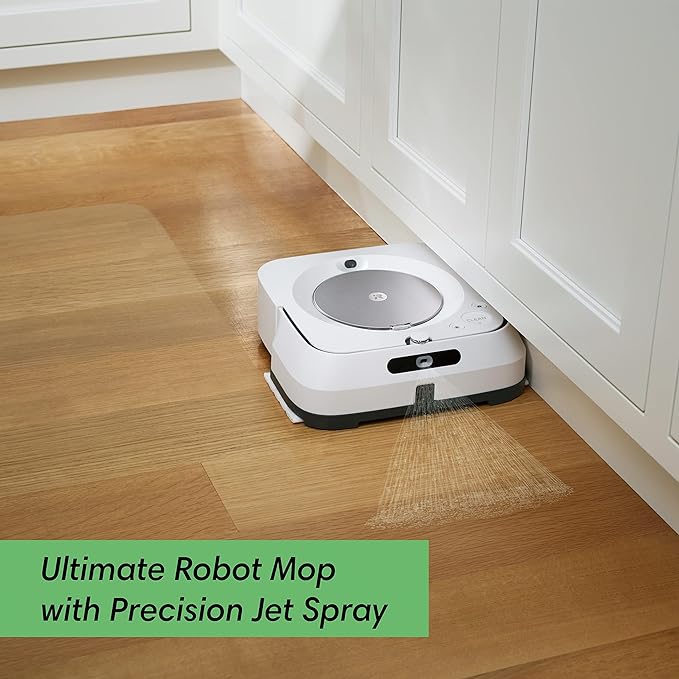 iRobot Braava Jet M6 (6110) Ultimate Robot Mop- Wi-Fi Connected, Precision Jet Spray, Smart Mapping, Works with Alexa, Ideal for Multiple Rooms, Recharges and Resumes, White - Image 2