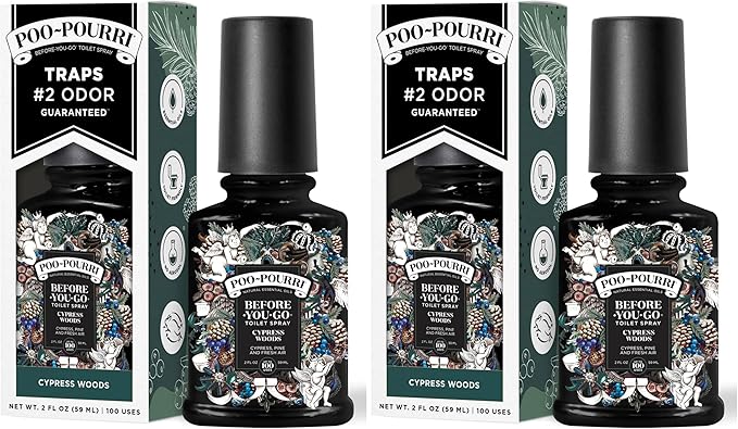 Poo-Pourri Before-You-Go Toilet Spray, Cypress Woods, 2 Fl Oz - Cypress, Pine and Fresh Air (Pack of 2) by Unknown
