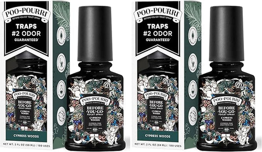 Poo-Pourri Before-You-Go Toilet Spray, Cypress Woods, 2 Fl Oz - Cypress, Pine and Fresh Air (Pack of 2) by Unknown