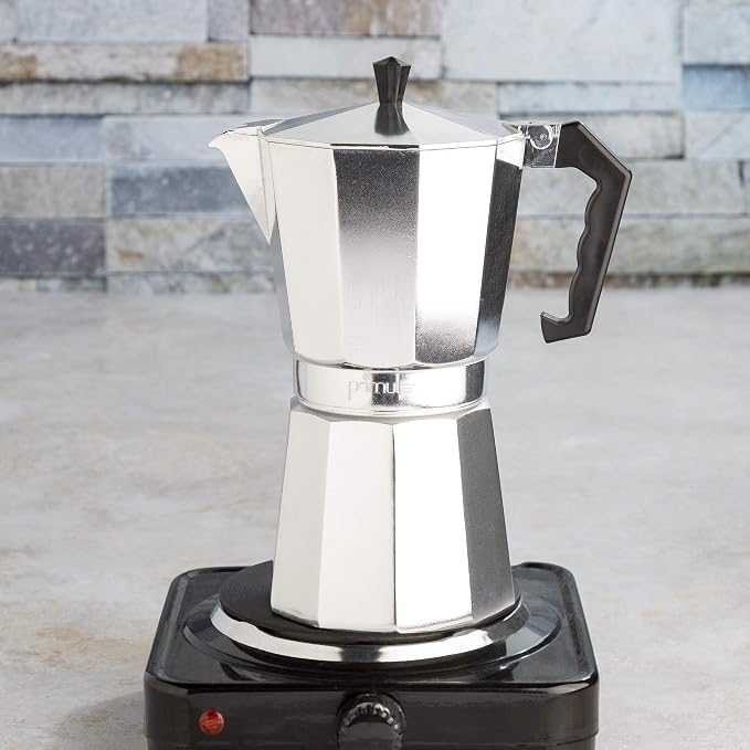 Primula Classic Stovetop Espresso and Coffee Maker, Moka Pot for Italian and Cuban Café Brewing, Greca Coffee Maker, Cafeteras, 12 Espresso Cups, Silver - Image 9