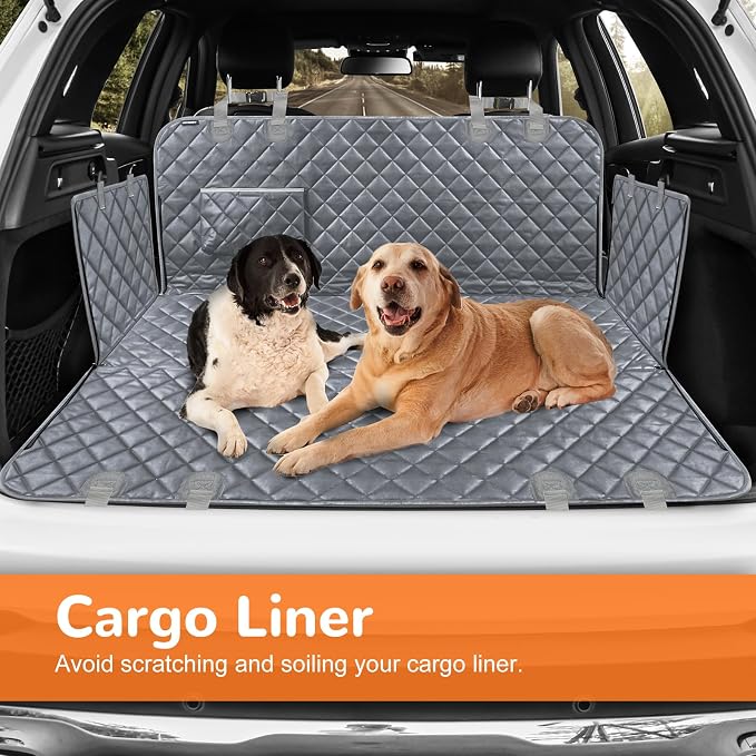 URPOWER Dog Car Seat Cover for Pets 100% Waterproof Seat Cover Hammock 600D Heavy Duty Scratch Proof Nonslip Durable Soft Back Seat Covers for Full Size Trucks - Image 4