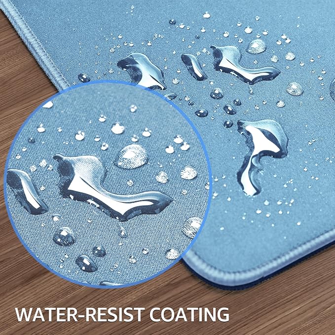 KTRIO Large Gaming Mouse Pad, Desk Mat, 31.5 x 15.7 in, Ice Blue, XXL | Smooth Micro-Weave Surface, Artistic Pattern Design, Non-Slip Rubber Base, Durable Stitched Edges, Office & Home Use - Image 5