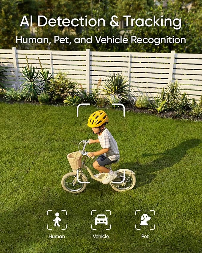eufy Security Dual-Lens 360°Coverage Floodlight Camera E340,Security Camera Outdoor, Pan &Tilt,AI Detection&Tracking,8× Hybrid Zoom,No Monthly Fee, 24/7 Recording, Dual-Band Wi-Fi 6, 2000 LM,Wired - Image 5