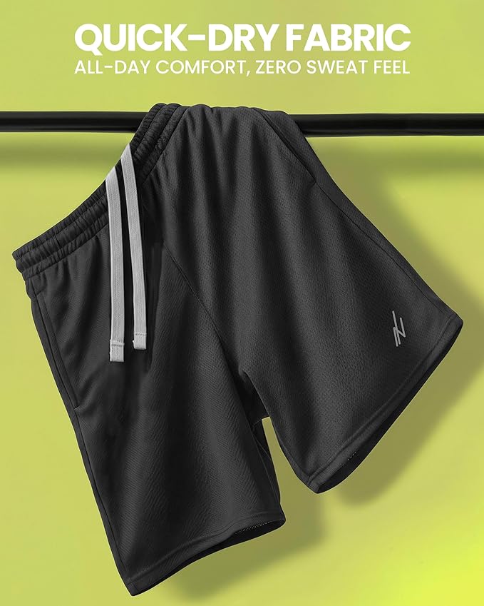 Quick Dry Knit Men's Athletic Shorts Loose-Fit Running Workout Gym Shorts - Image 5