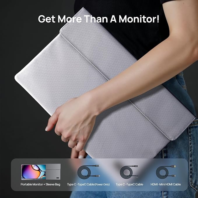 ARZOPA 16.1'' 180Hz 2.5K Portable Monitor, 2560x1440 QHD 107% sRGB Kickstand Portable Gaming Monitor with HDR, Ultra Slim, Eye Care, External Second Screen for Laptop, PC, PS5, Mac, Xbox-Z3FC - Image 7
