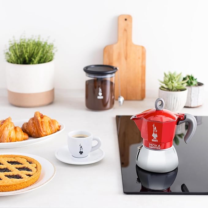 Bialetti - Moka Induction, Moka Pot, Suitable for all Types of Hobs, 4 Cups Espresso (5.7 Oz), Red - Image 3