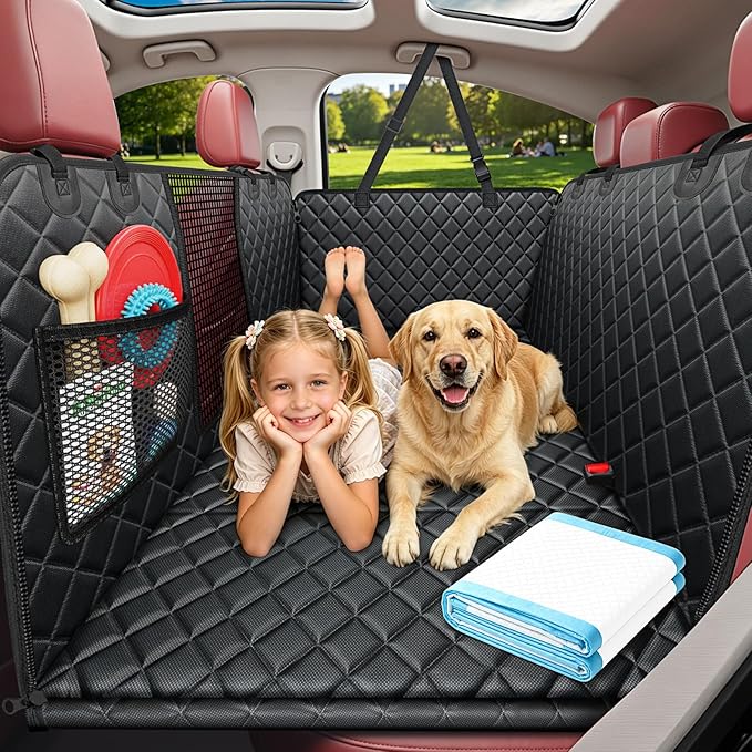 URPOWER Dog Car Seat Cover for Pets 100% Waterproof Seat Cover Hammock 600D Heavy Duty Scratch Proof Nonslip Durable Soft Back Seat Covers for Full Size Trucks by URPOWER