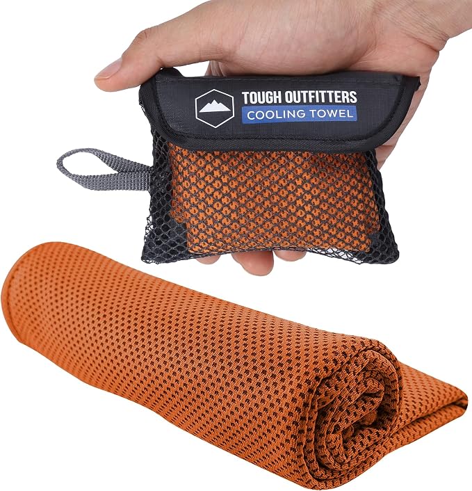 Tough Outdoors Cooling Towels for Neck Face - Neck Cooling Towel for Hot Weather Yoga Sports Golf Sweat - Instant Cold Towel by ToughOutdoors