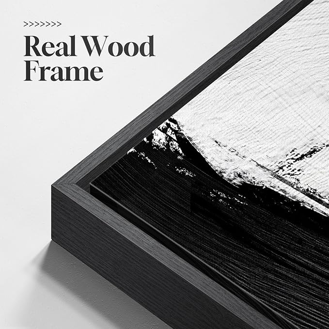 Large Framed Red Black White Abstract Wall Art for Living Room, 3 Piece Modern Canvas Prints Paintings Artwork for Walls, Red Black Minimalist Pictures for Bedroom Hallway Office Wall Decor 24x36 In - Image 4