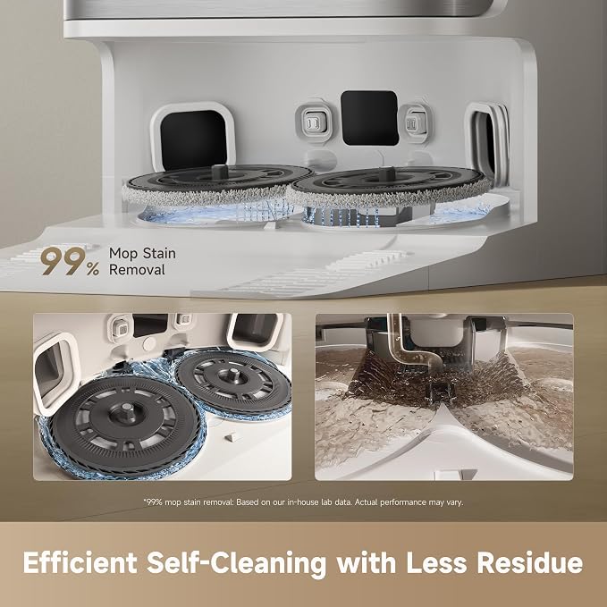 dreame D30 Ultra Robot Vacuum and Mop, All-in-One Base Station | 25,000Pa Powerful Suction, 100-Days Auto-Empty, MopExtend Tech for Edge Cleaning, Smart Obstacle Avoidance, White - Image 5
