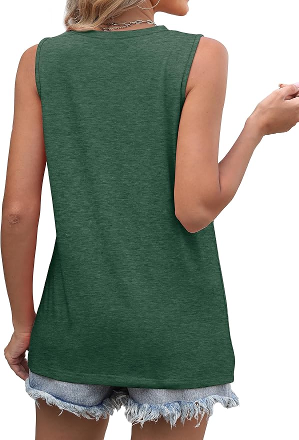 WIHOLL Women's Sleeveless Summer Crewneck Loose Fit Tank Tops - Image 5