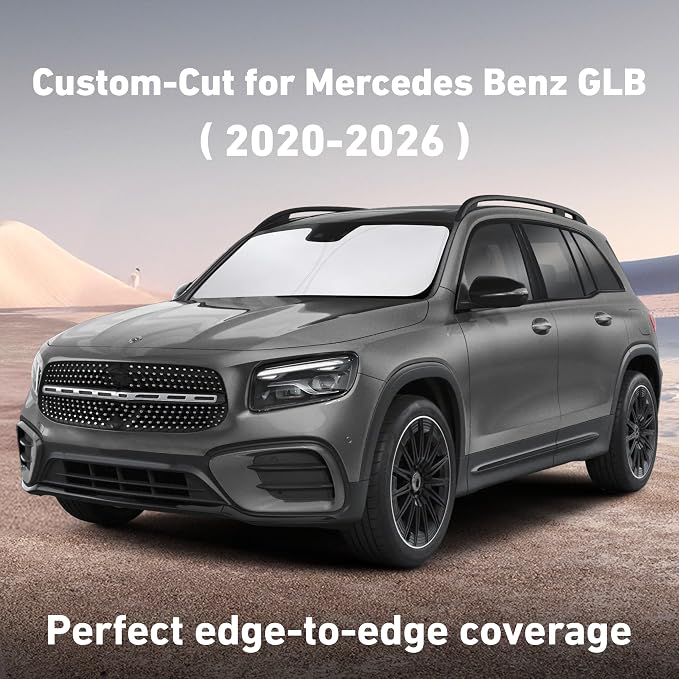 EcoNour Windshield Sunshade Compatible for Mercedes Benz GLB 2020-2024 2025 2026, Sun Visor for Front Windshield & Window Sun Shade Cover, UV Heat Blocker & Protector, Car Accessories - Image 2