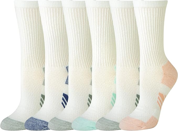 Amazon Essentials womens Performance Cushioned Breathable Cotton Athletic Crew Sports Socks by AmazonEssentials