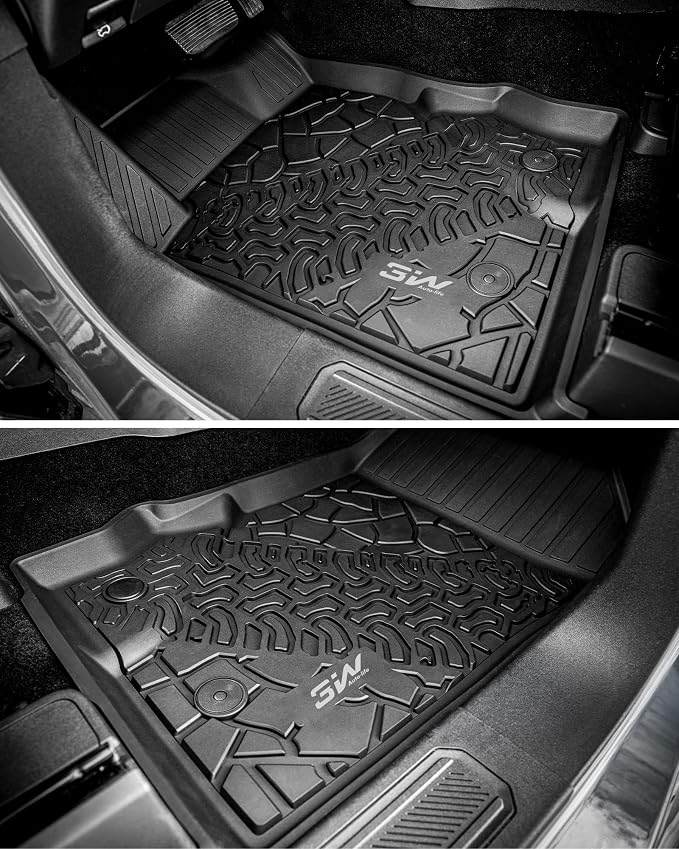 3W Floor Mats & Cargo Liner Fit for 2021-2025 2026 Ford Bronco 2 Door All Weather TPE Car Accessories Custom Fit Floor Liner and Full Set Car Mats (Not for Bronco Sport & Rubberized Floor) - Image 8