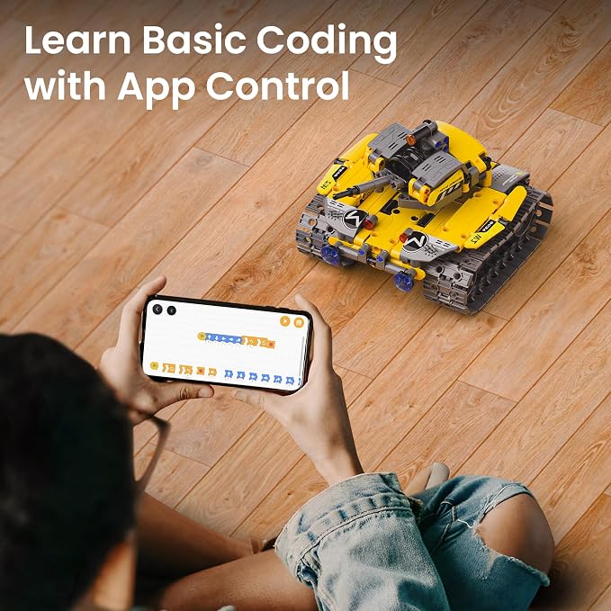 Sillbird STEM Robot Building Kit with Remote Control Gifts for Boys 8-13 | Coding Robotic Set, Educational Birthday Gifts, App-Controlled, Buildable 5in1 Models, Rechargeable Toys for Kids, 488 Pieces - Image 4