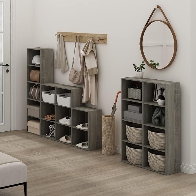Furinno Luder Bookcase / Book / Storage, 4-Tier, French Oak - Image 2