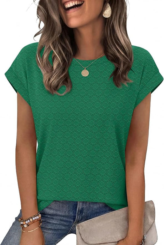 Alaroo Womens Summer Tops Short Sleeve Shirts Crew Neck Tshirt Cute Trendy Tunic Blouses (S-3XL) by Alaroo
