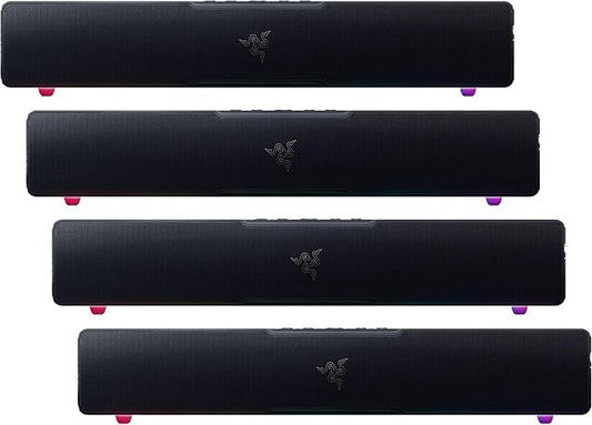 Razer Leviathan V2 X PC Soundbar with Full-Range Drivers-Compact Design-Chroma RGB-USB Type C Power and Audio Delivery-Bluetooth 5.0-for PC,Laptop,Smartphones,Tablets&Nintendo Switch,(Pack of 4) by Unknown
