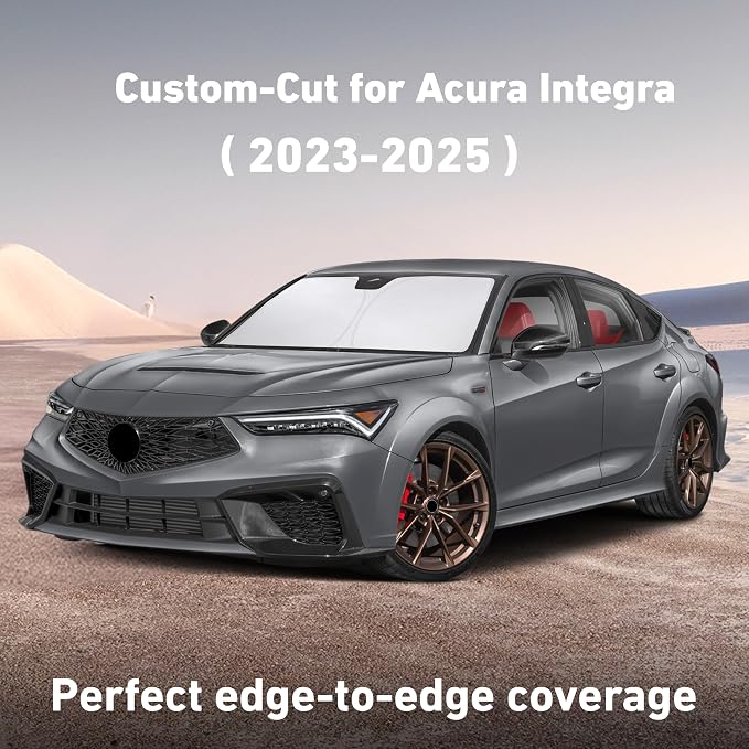 EcoNour Windshield Sunshade Compatible for Acura Integra 2023 2024 2025, Sun Visor for Front Windshield & Window Sun Shade Cover, UV Heat Blocker & Protector, Car Accessories - Image 2