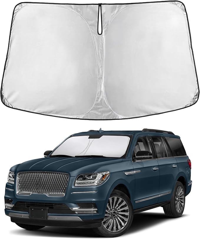 EcoNour Windshield Sunshade Compatible for Lincoln Navigator 2018-2023 2024 2025, Sun Visor for Front Windshield & Window Sun Shade Cover, UV Heat Blocker & Protector, Car Accessories by EcoNour