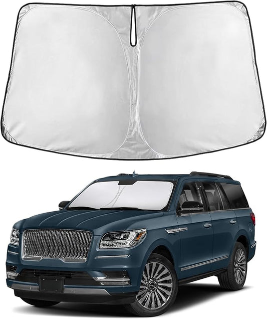EcoNour Windshield Sunshade Compatible for Lincoln Navigator 2018-2023 2024 2025, Sun Visor for Front Windshield & Window Sun Shade Cover, UV Heat Blocker & Protector, Car Accessories by EcoNour