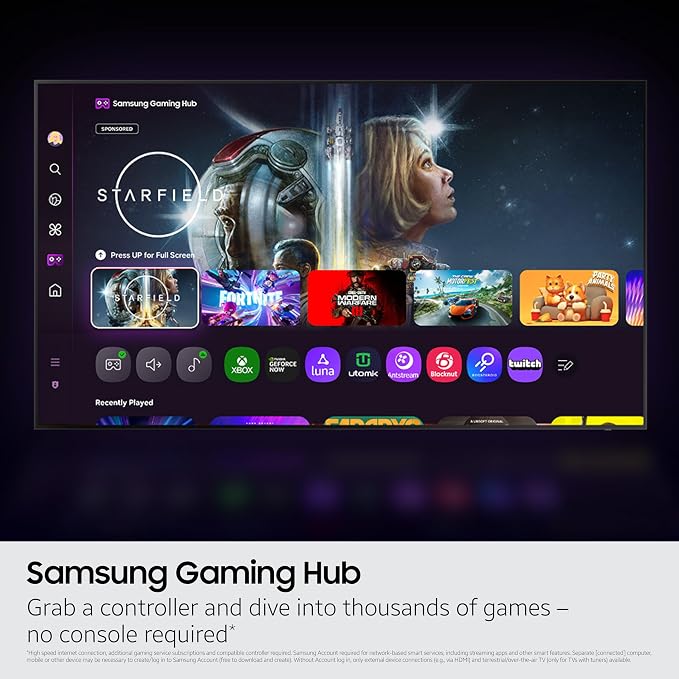 Samsung 43-Inch Class QLED Q7F Series Samsung Vision AI Smart TV (2025 Model, 43Q7F) Quantum HDR, Object Tracking Sound Lite, Q4 AI Gen1 Processor, 4K upscaling, Gaming Hub, Alexa Built-in - Image 6