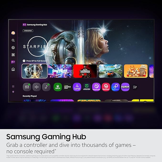 Samsung 50-Inch Class QLED Q7F Series Samsung Vision AI Smart TV (2025 Model, 50Q7F) Quantum HDR, Object Tracking Sound Lite, Q4 AI Gen1 Processor, 4K upscaling, Gaming Hub, Alexa Built-in - Image 6