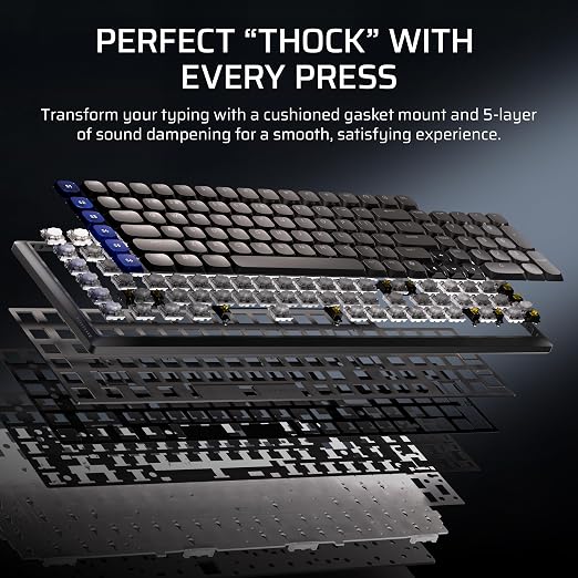 Corsair Vanguard AIR 99 Wireless Low-Profile Optical-Mechanical RGB Gaming Keyboard – QWERTY US, 99% Layout, OPX Switches, 8000Hz Hyper-Polling, Stream Deck Integration, Flashtap SOCD – Black - Image 9