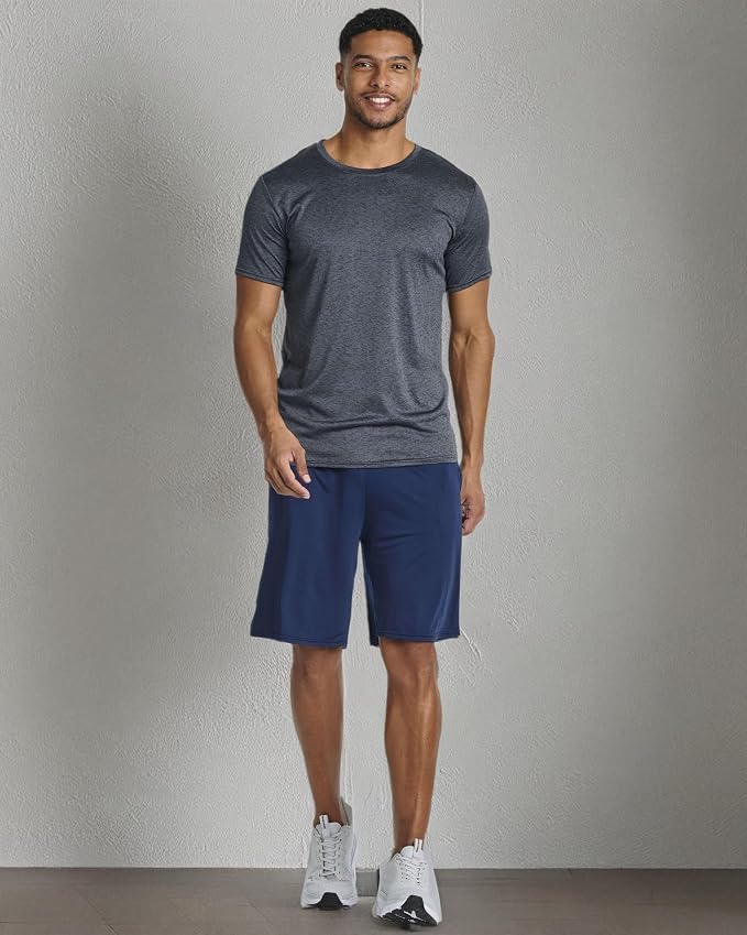 5 Pack Men's Dry Fit Short Sleeve T-Shirt Gym Workout Athletic Running Tee | Cooling, Moisture-Wicking, Crew Neck, Quick-Dry, Breathable, Active, Exercise, Fitness, Basketball, Cycling, Hiking, Tennis - Image 9