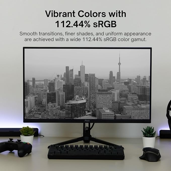 Pixio PX248 Wave 24 inch 200Hz Refresh Rate FHD 1080p Resolution Fast IPS Panel 1ms GTG Response Time Built-in Speakers Gaming Monitor with Adaptive Sync - Image 6