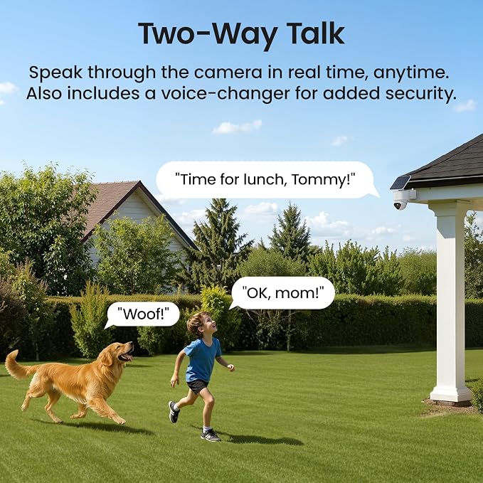 aosu T2 Ultra 4K Security Cameras Wireless Outdoor, TrueColor Night Vision, AI Triple Detection, 360° Auto Tracking, Solar Powered WiFi Camera for Home Security, 1Pack - Image 8