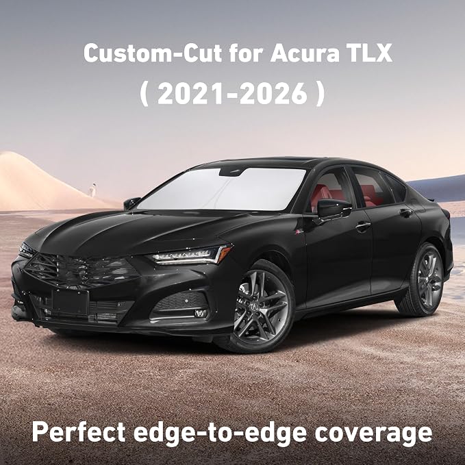 EcoNour Windshield Sunshade Compatible for Acura TLX 2021-2024 2025 2026, Sun Visor for Front Windshield & Window Sun Shade Cover, UV Heat Blocker & Protector, Car Accessories - Image 2