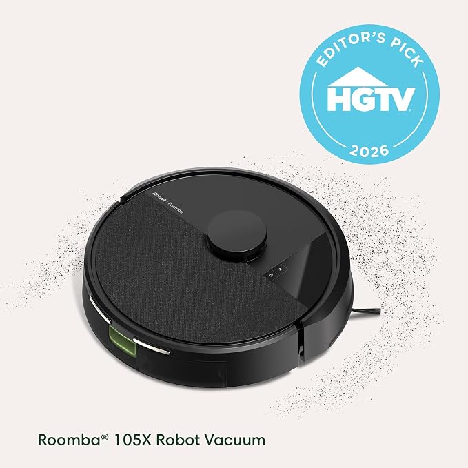 iRobot Roomba 105X Robot Vacuum, Smart LiDAR Mapping, 70X Power‑Lifting Suction, Custom Room Cleaning, App & Voice Control, Auto Recharge, Great for Homes with Pets & Kids - Image 2