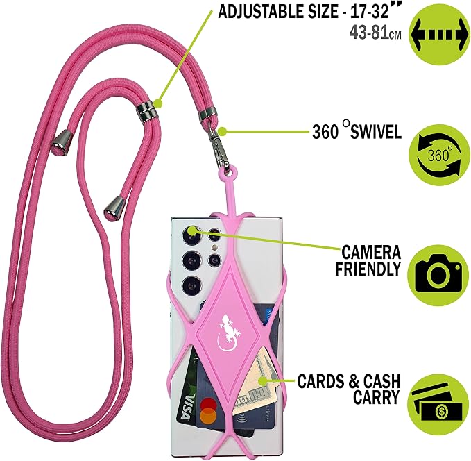 Gecko Travel Tech Cell Phone Lanyard Phone lanyards for Around The Neck Neck Lanyard Phone Crossbody - Image 3