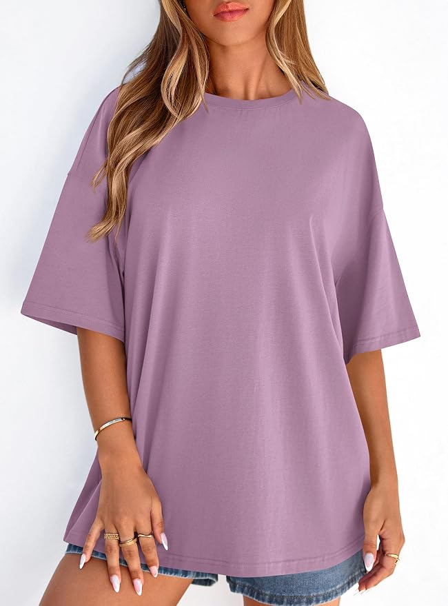 PRETTYGARDEN Womens 2026 Spring Going Out Tops Casual Short Sleeve Crewneck Loose Fit Basic Oversized T Shirts Summer Outfits - Image 7