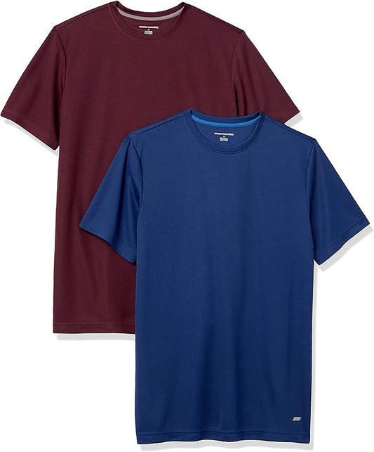 Amazon Essentials Men's Moisture Wicking Breathable Active Performance Tech Gym T-Shirts, Pack of 2 by AmazonEssentials