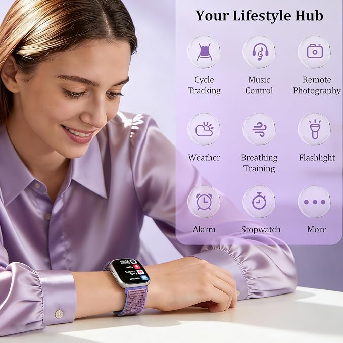 Smart Watch for Women Men, 2026 Upgrade Smartwatch [2 Bands, 44mm case], 1.83" Fitness Tracker Watch Alexa Built-in, Make/Answer Call, HR Sleep Stress Monitor, IP68 Waterproof Step Counter Watch - Image 7