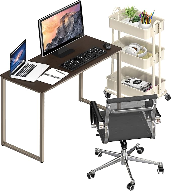 SHW Mission 32-Inch Home Office Computer Desk, Espresso - Image 5