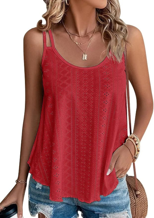 ATHMILE Women's Tank Tops Sleeveless Summer Top Spaghetti Strap Spring Shirt Loose Fit Beach Vacation 2026 Casual by ATHMILE